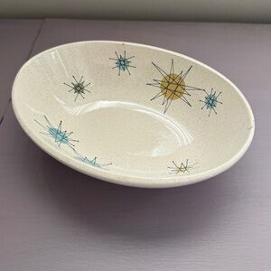 Franciscan Atomic Starburst Oval Serving Bowl 8.25” Vegetable Side Vintage MCM B